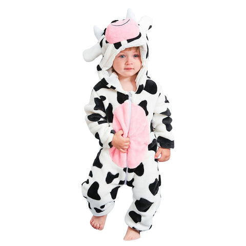 Clothes For Babies Autumn 3-year-old Baby Animal Jumpsuit Flannel Romper European And American Children's Wear