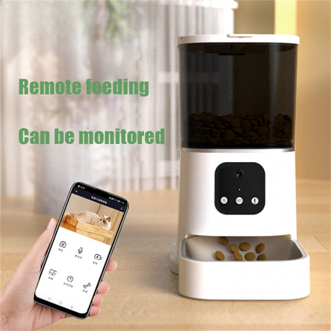 Pet automatic feeder, Smart pet feeder, Wi-fi controlled pet food dispenser, Pet products