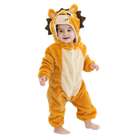 Clothes For Babies Autumn 3-year-old Baby Animal Jumpsuit Flannel Romper European And American Children's Wear