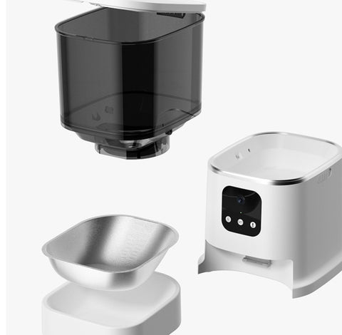 Pet automatic feeder, Smart pet feeder, Wi-fi controlled pet food dispenser, Pet products