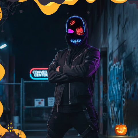 🔥 Halloween LED Skull Mask -👏Most Popular in 2025!