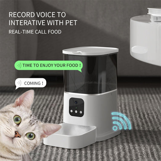 Pet automatic feeder, Smart pet feeder, Wi-fi controlled pet food dispenser, Pet products