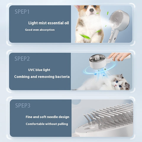 Pet hair remover brush, Dog and cat steam brush, Grooming accessories, Pet Products