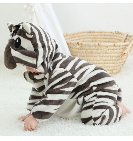 Clothes For Babies Autumn 3-year-old Baby Animal Jumpsuit Flannel Romper European And American Children's Wear
