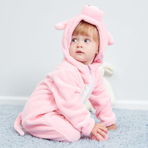 Clothes For Babies Autumn 3-year-old Baby Animal Jumpsuit Flannel Romper European And American Children's Wear